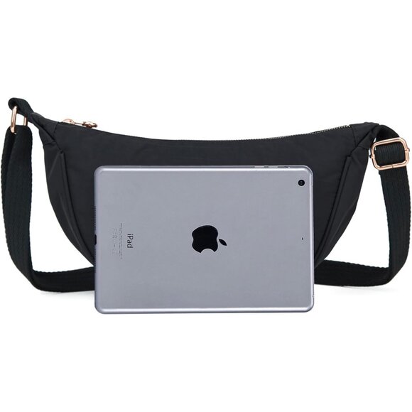 Small Crossbody Bag for Women Men Trendy Waterproof Nylon with Adjustable Strap - Picture 3 of 8